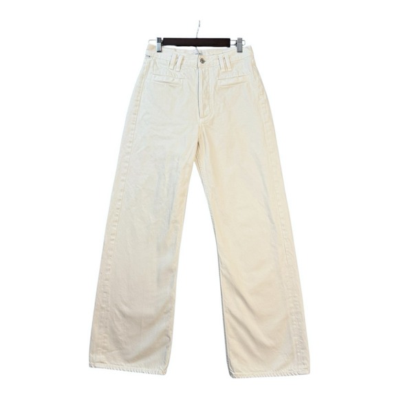 Citizens of Humanity Womens Gaucho Trouser Jeans Size 26 Ivory Wide Leg Rigid - Picture 1 of 11